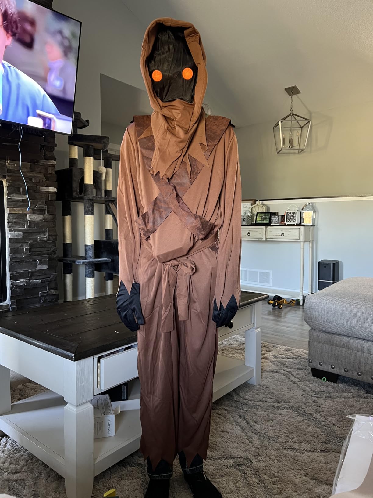 Fun World Fading Eye Phantom Costume For Kids - Small (4-6), Includes Robe, Hood, Gloves, Belt & Glasses - View #9