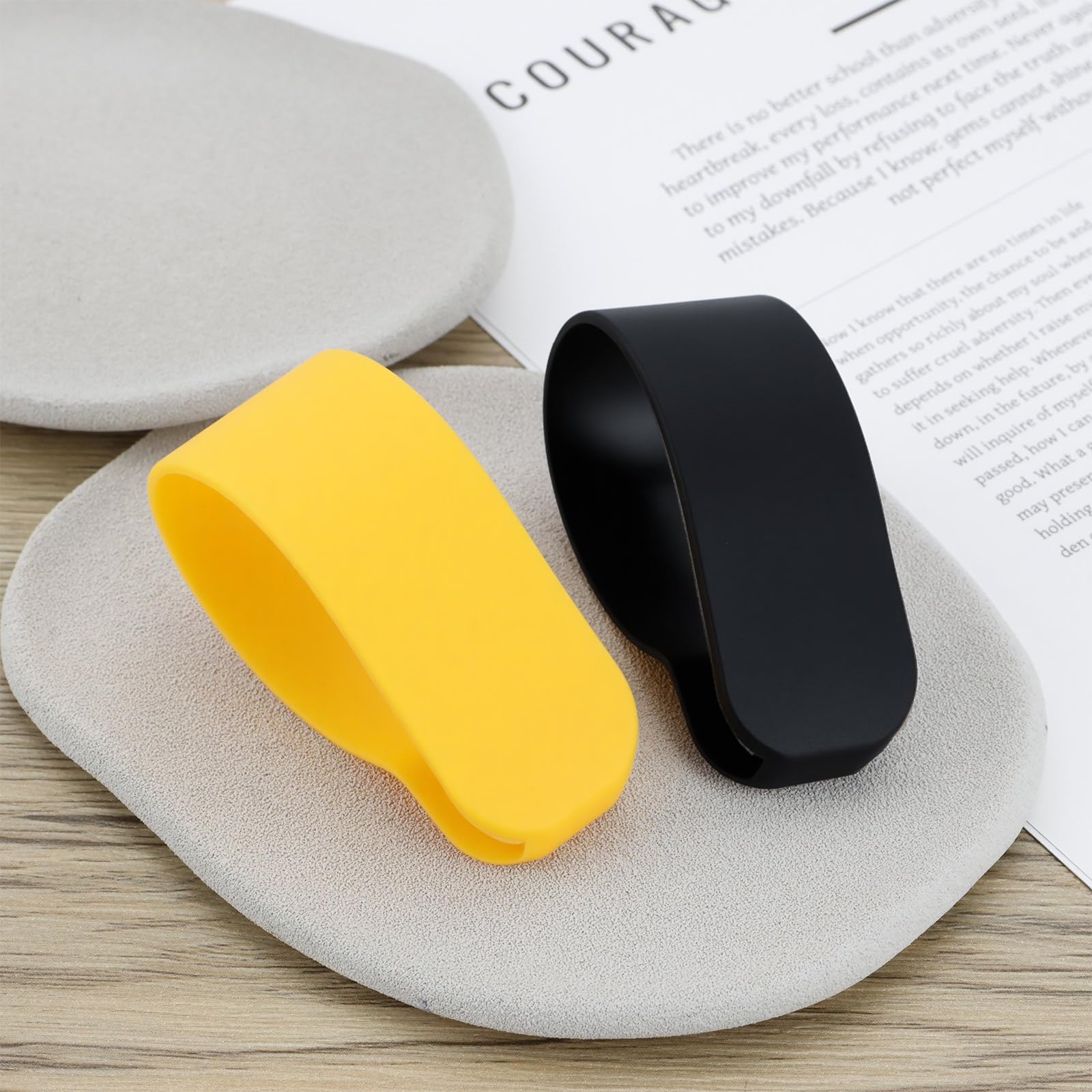 Housses Accélérateur Trottinette Xiaomi - Lot 2 Couleurs (Noir & Jaune) - Silicone Antidérapant