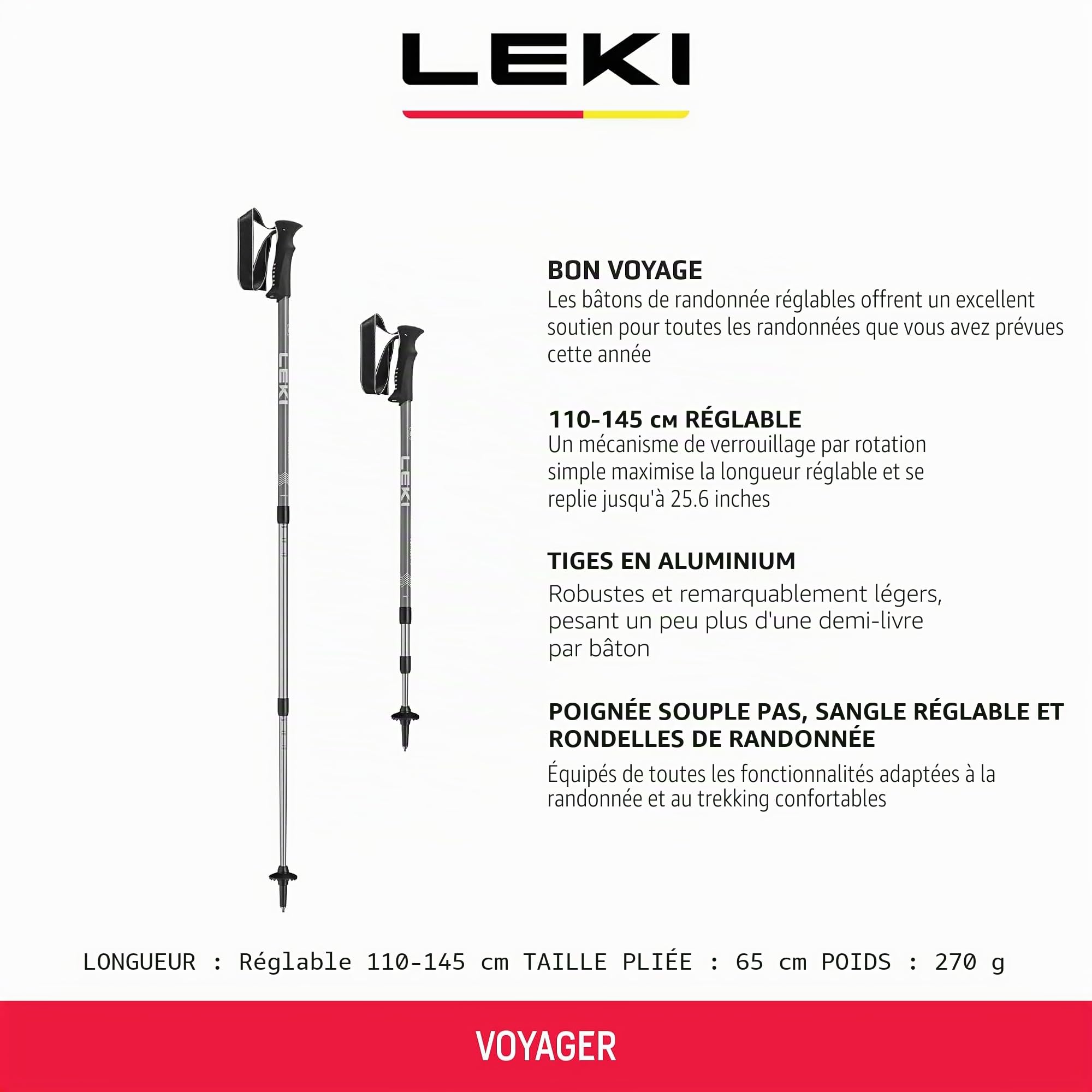 LEKI Bâtons Voyager