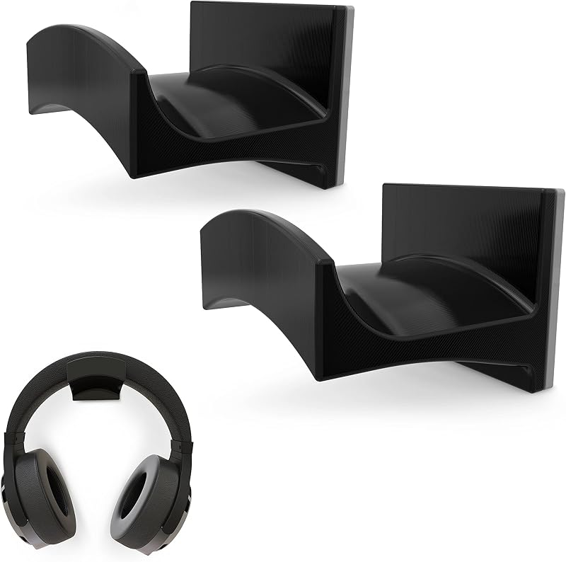 BRAINWAVZ Cradle Large - 2PK - Soporte para auriculares, colgador universal para Sennheiser, Sony, Bose, Beats, AKG, Audio-Technica, controlador de juegos, cables, gamepad y otros accesorios para juegos