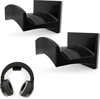 Brainwavz Cradle Headphone Hanger, Universal Stand Suitable for Sennheiser, Sony, Bose, Beats, AKG, Audio-Technica, Gaming Controller, Cables, Gamepad & Other Gaming Accessories (Large 2 Pack)