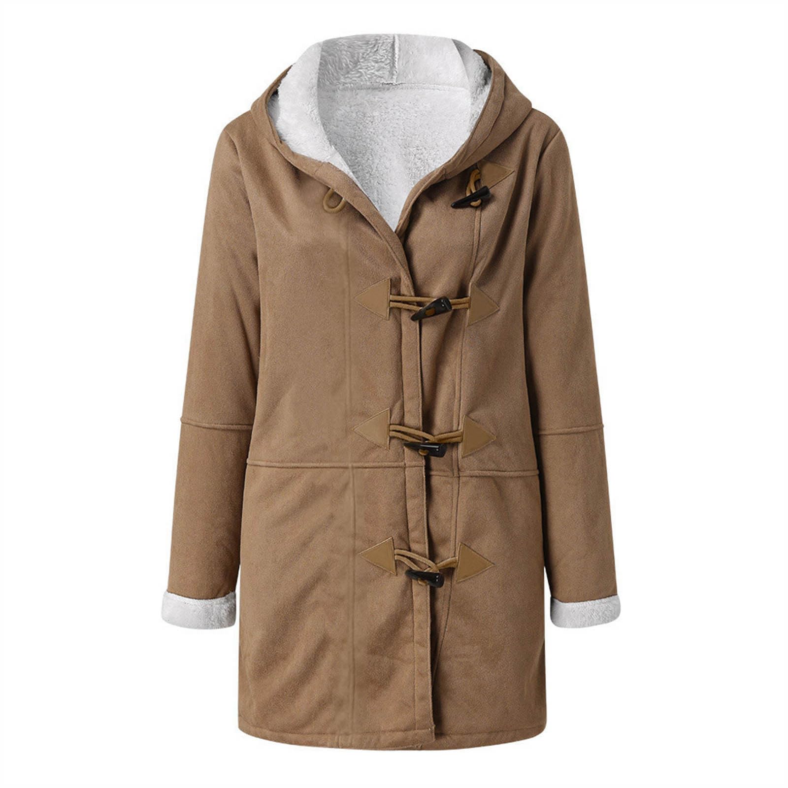 Veste Polaire Femme Avec Capuche,Sweat Polaire Double Face Pour Femmes Manteau En Peluche Matelassée En Fausse Fourrure Veste Parka Hiver Chaude À Zippé Blouson Polaire Femme Zippée Avec Poches