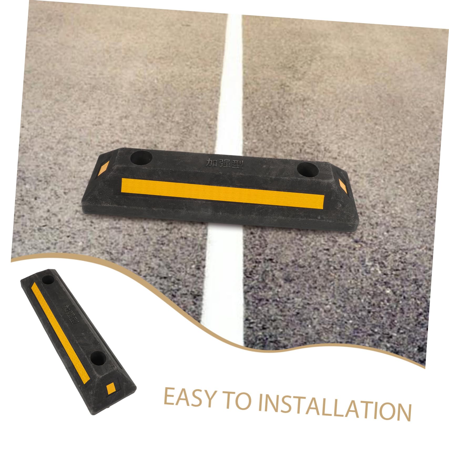 Fermaruote in Gomma Per Garage Con Alta Visibilità Paracolpi Parcheggio Auto Limitatore Spazio Cunei Protettivi Per Ruote Rv e Veicoli Di Varie Dimensioni