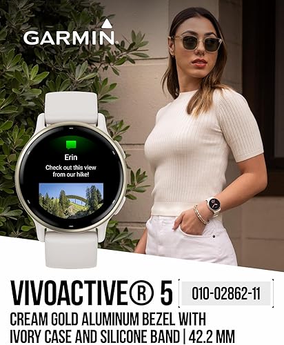 Miniatura 2 de Wearable4U Garmin Vivoactive 5 Reloj inteligente GPS de salud y fitness, pantalla AMOLED de 1.2 pulgadas, hasta 11 días de batería, bisel de