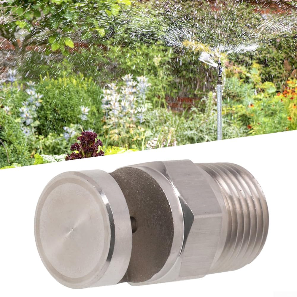 5 Stück Boomless Düse 1/2 Zoll BSP Edelstahl Deflektor 140-170 Grad Sprühwinkel Düsen für Terrasse Garten Landwirtschaftliche Sprühbewässerung