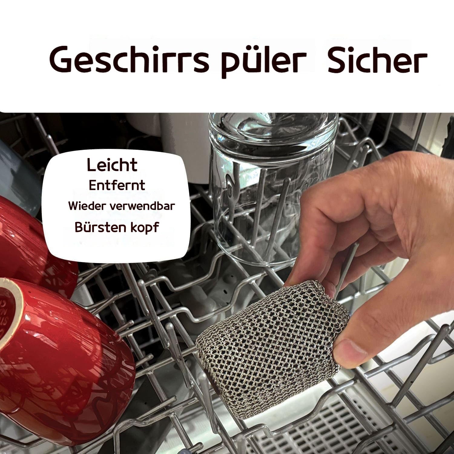 Saker Nettoyeur de barbecue électrique sans brosse en acier inoxydable amovible