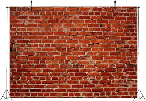 Miniatura 10 de BELECO Telón de fondo de tela de ladrillo rojo de 8 x 6 pies, fondo de fotografía de pared de ladrillo rojo, telón de fondo de fiesta de ladrillo