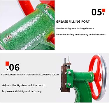 Cast Iron Metal Stamping Press, 1 Ton Heavy Duty Handwheel Press, Precision Handwheel Arbor Press, Tabletop Arbor Press for Stamping, Bending(0.8ton)