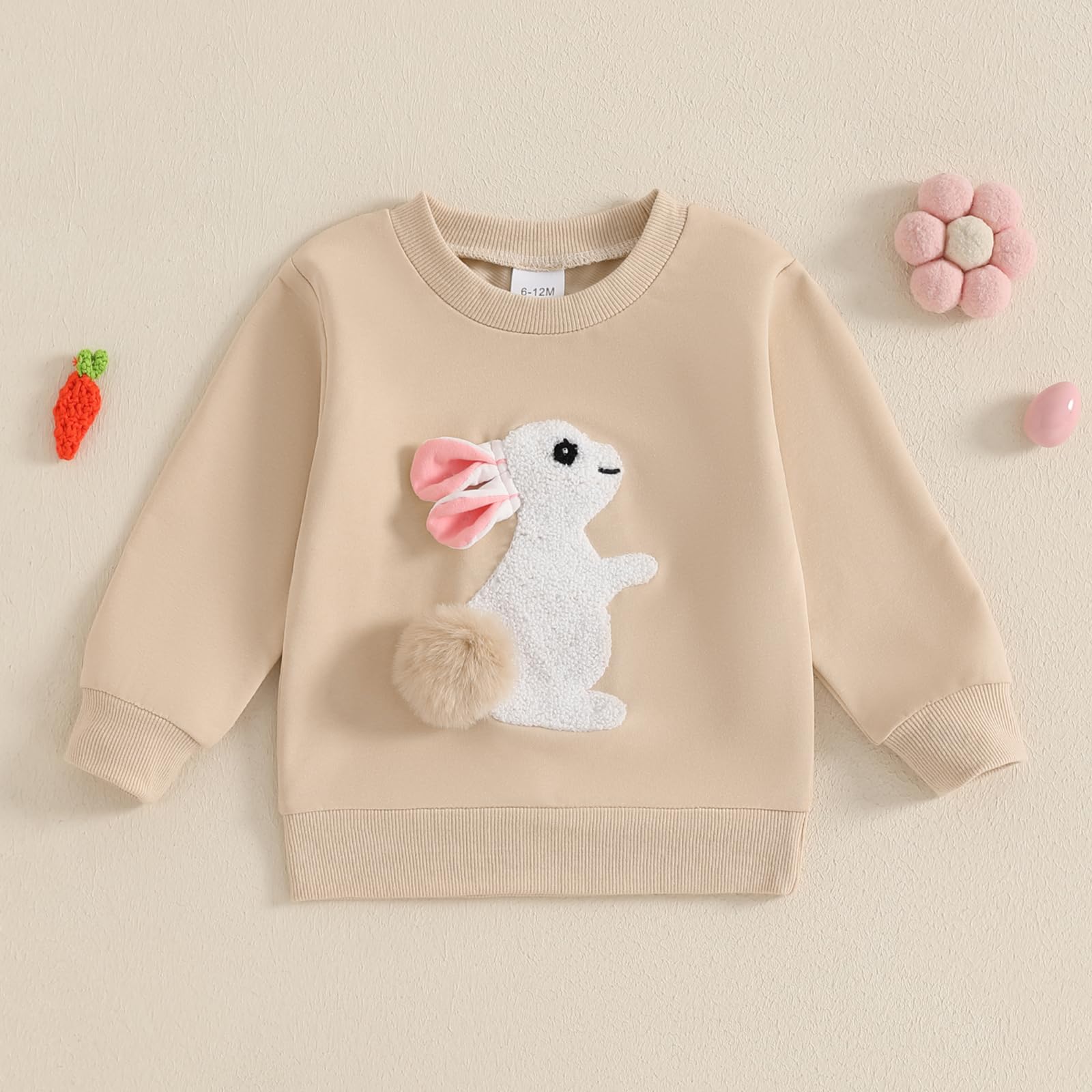 Geagodelia Sweat-shirt de Pâques à manches longues pour enfants garçons filles lapin à paillettes broderie lettres sweatshirts pulls à capuche tenues de Pâques pour petite fille