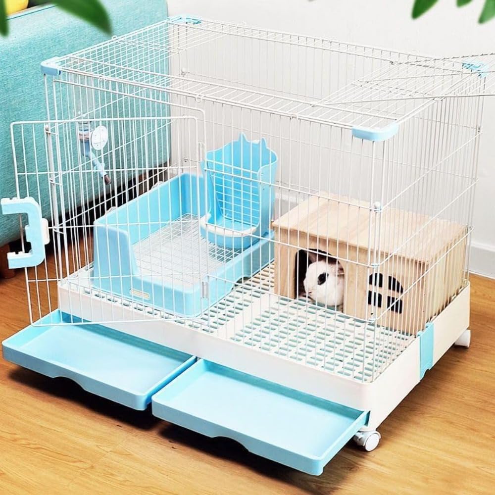Amazon | Giawkca 木製キャビン 小動物用隠れ家 ウサギ・ハムスター