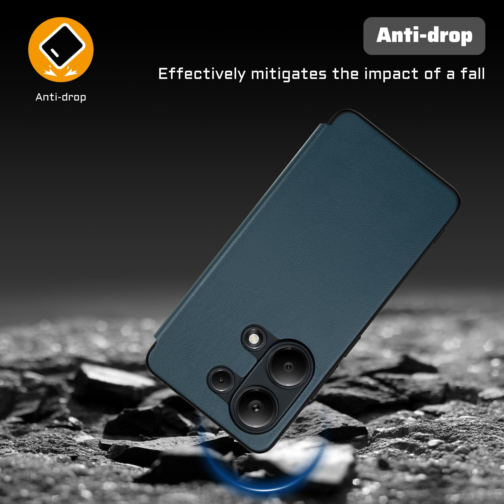 Poco M6 Pro Cover Custodia TPU Sfumata + 2 Vetri Temperati Per Xiaomi Redmi Note 13 Pro Cover Con Bordo Rialzato