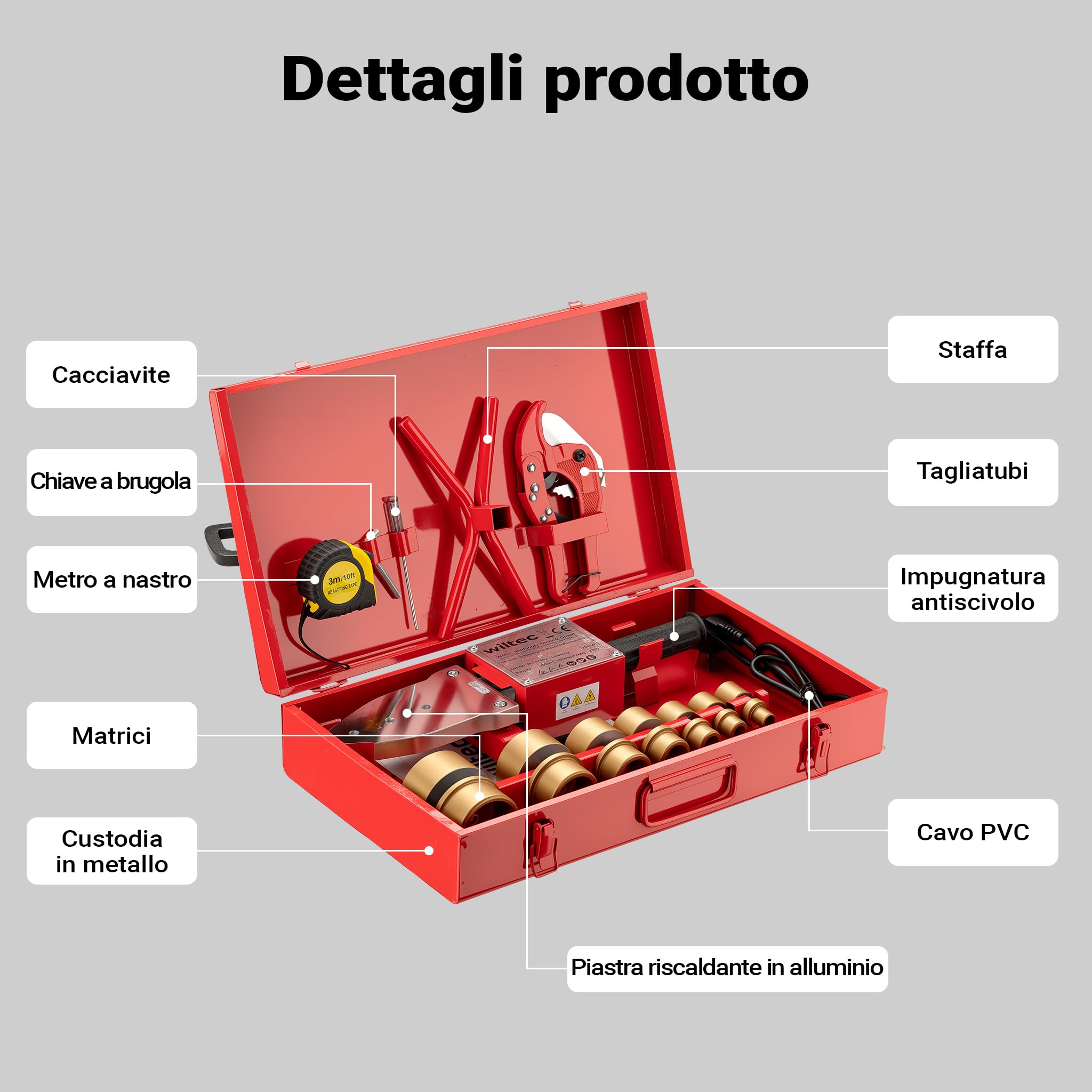 Polifusore saldatubi Saldatore a Matita per tubi strumento per saldatura tubi