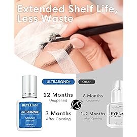 BEYELIAN Eyelash Extension Glue, Lash Glue for Eyelash Extensions 10 ml, 0.5S Dry Time, 5-8 Weeks Retention Professional Hypoallergenic Formaldehyde-Free Lash Extension Supplies(HJ)