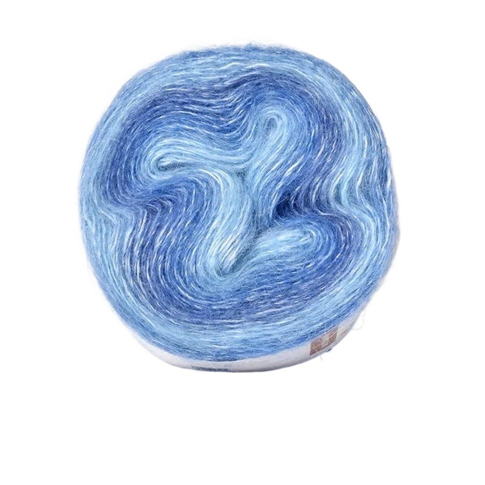 XIUsheUA 250M Rainbow Gradient Color Cake Yarn Cotton Blend Yarn DIY Crochet Skirt Lace Line Hand-Woven Soft Yarn(Color4)