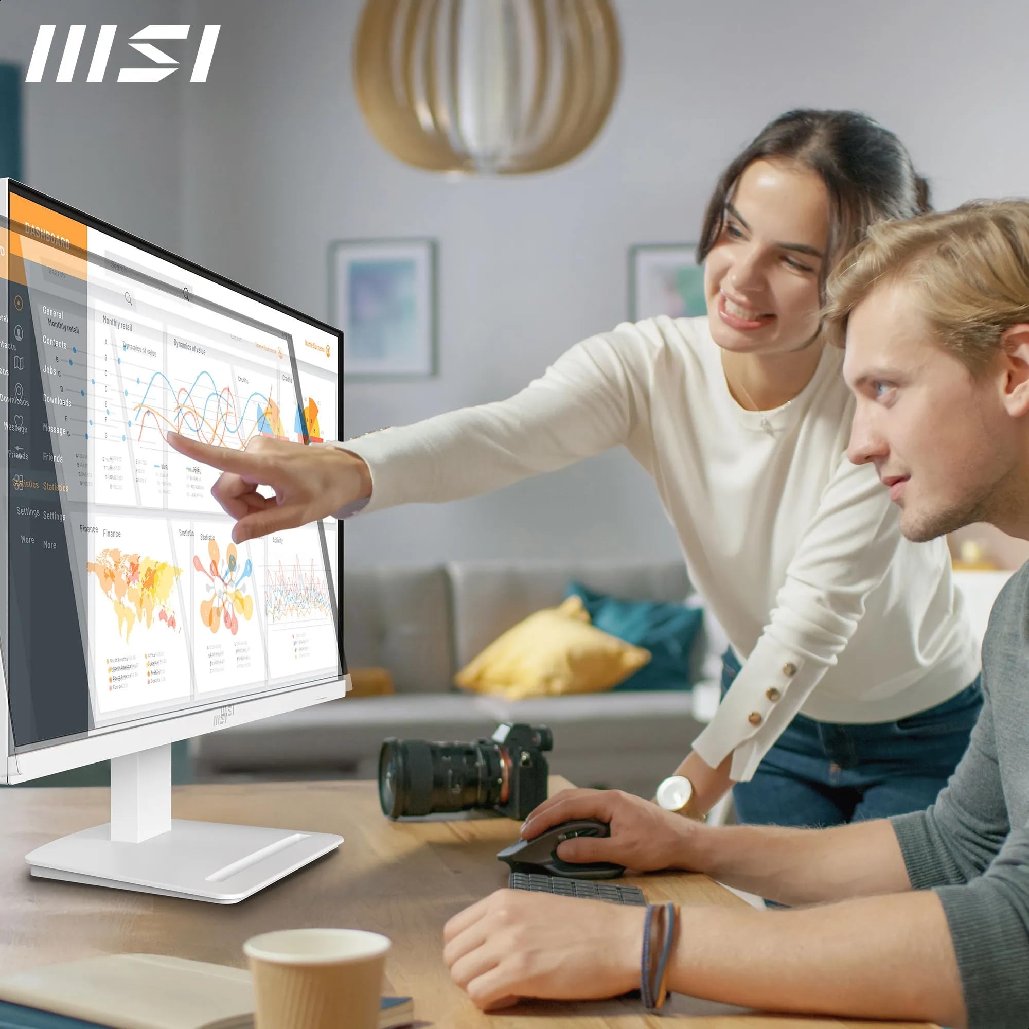 MSI Pro MP273WA E14A Écran Professionnel 27" FHD | Dalle IPS 1920x1080, 144 Hz, 1ms, compatible VESA, HDMI, DisplayPort, FreeSync