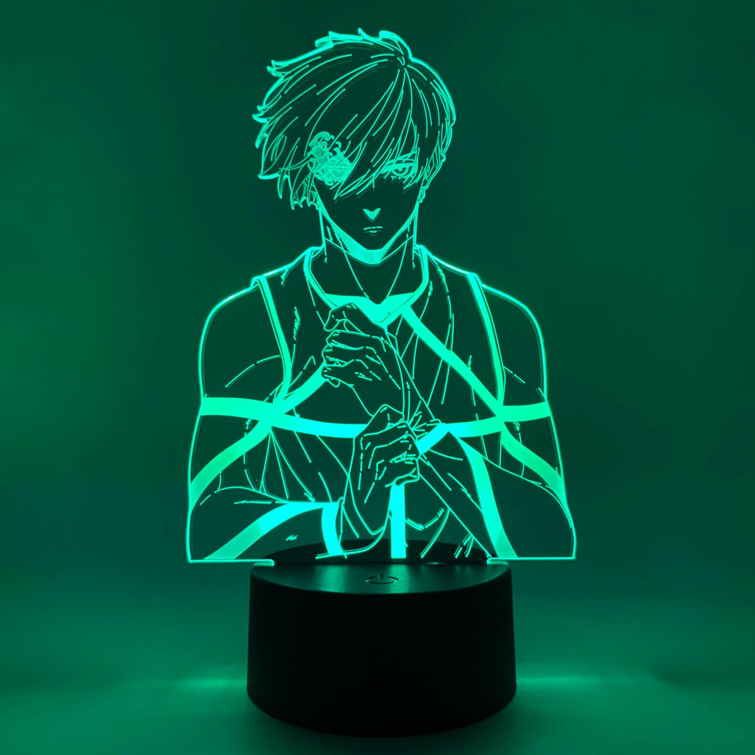Otaku Lamps Blue Lock - Rin Itoshi Anime Night Light, 16 Color RGB LED – Gift for Otaku
