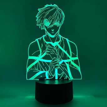 Otaku Lamps Blue Lock - Rin Itoshi Anime Night Light, 16 Color RGB LED Gift for Otaku