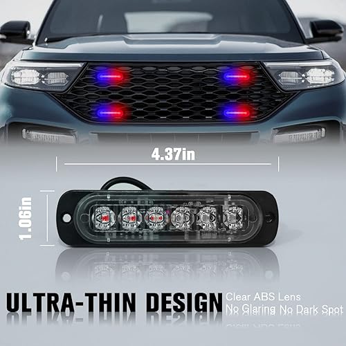 Miniatura 2 de DIBMS 8x - Barra de luz estroboscópica lateral de advertencia de emergencia para construcción de coche, camión, camioneta