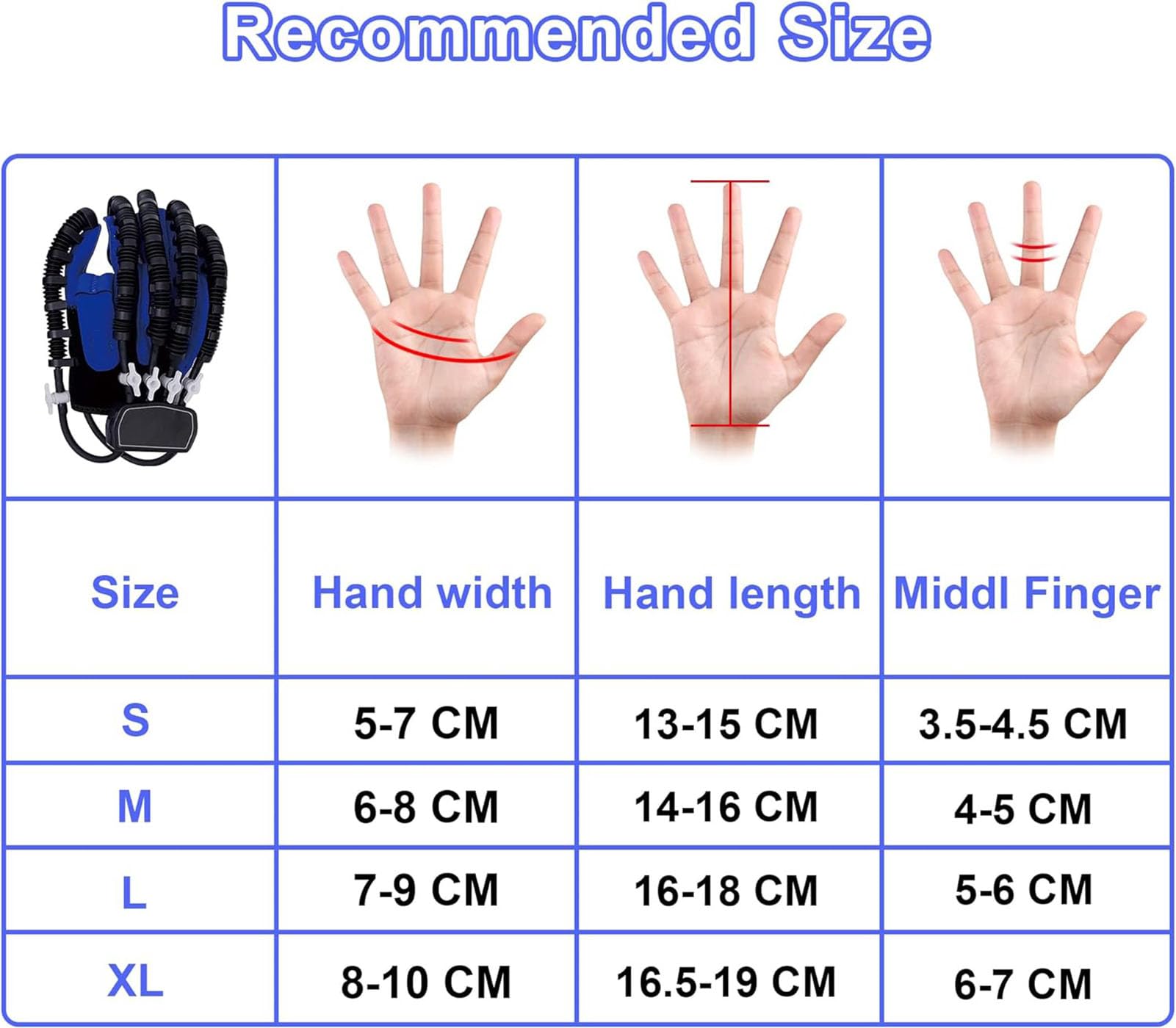 Attrezzatura per Il Recupero degli Esercizi per Il paziente e la Mano, Guanti robotici per la Riabilitazione autodidattica, Attrezzatura per la Riabilitazione (Right L)
