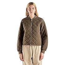 Calvin Klein Donna Bomber Quilted Jacket Sottile, Verde (Tarmac), L