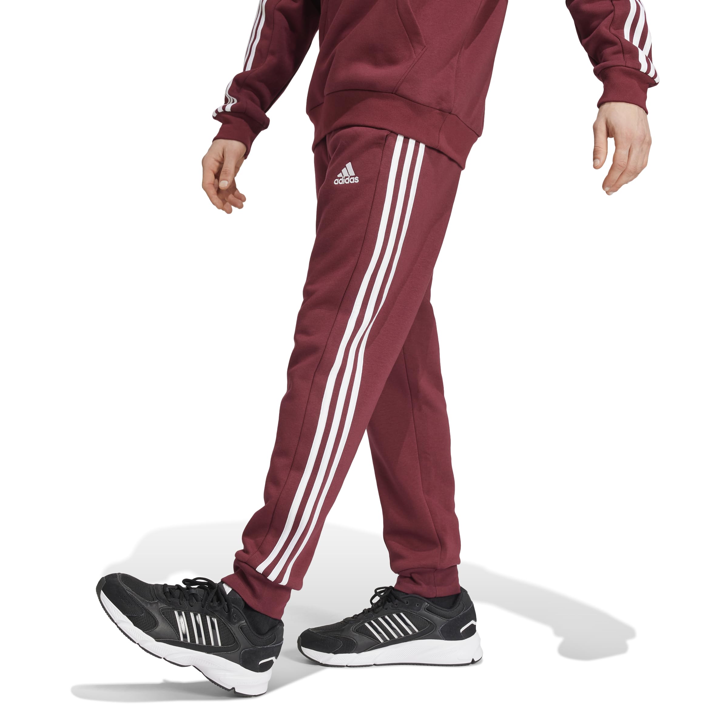 adidas Hombre Essentials French Terry Tapered Cuff Pants, black, M — view 5