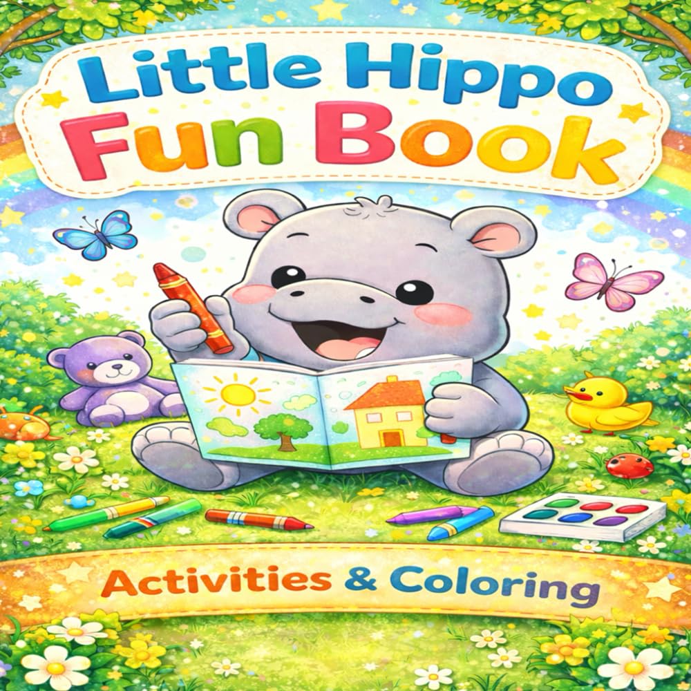 Little Hippo Fun Book: Activities & Coloring