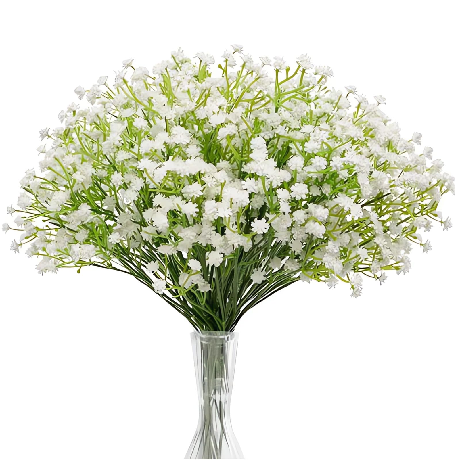 10 Bundles Artificial Flowers, Baby Breath Flowers Artificial, Real Touch, Fake Dried Gypsophila Plants for Wedding Bouquets DIY Wreath Floral Arrangement Home Party Decoration (Wh image 7