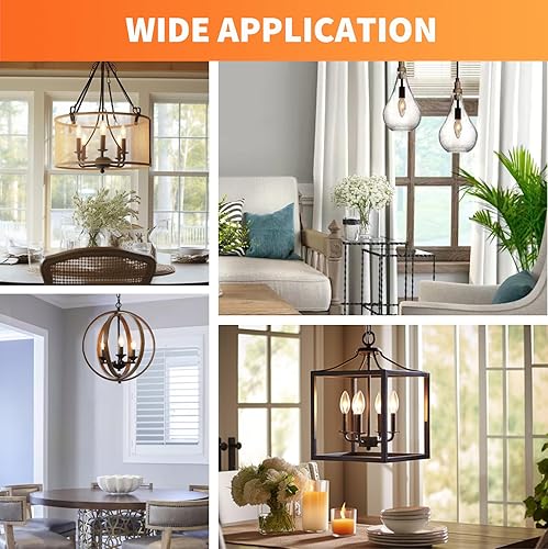 Miniatura 6 de ALAMPEVER Bombillas de candelabro, bombilla de candelabro E12 de 60 vatios, bombilla LED E12 de 2700 K, luz blanca suave, paquete de 24 bombillas de