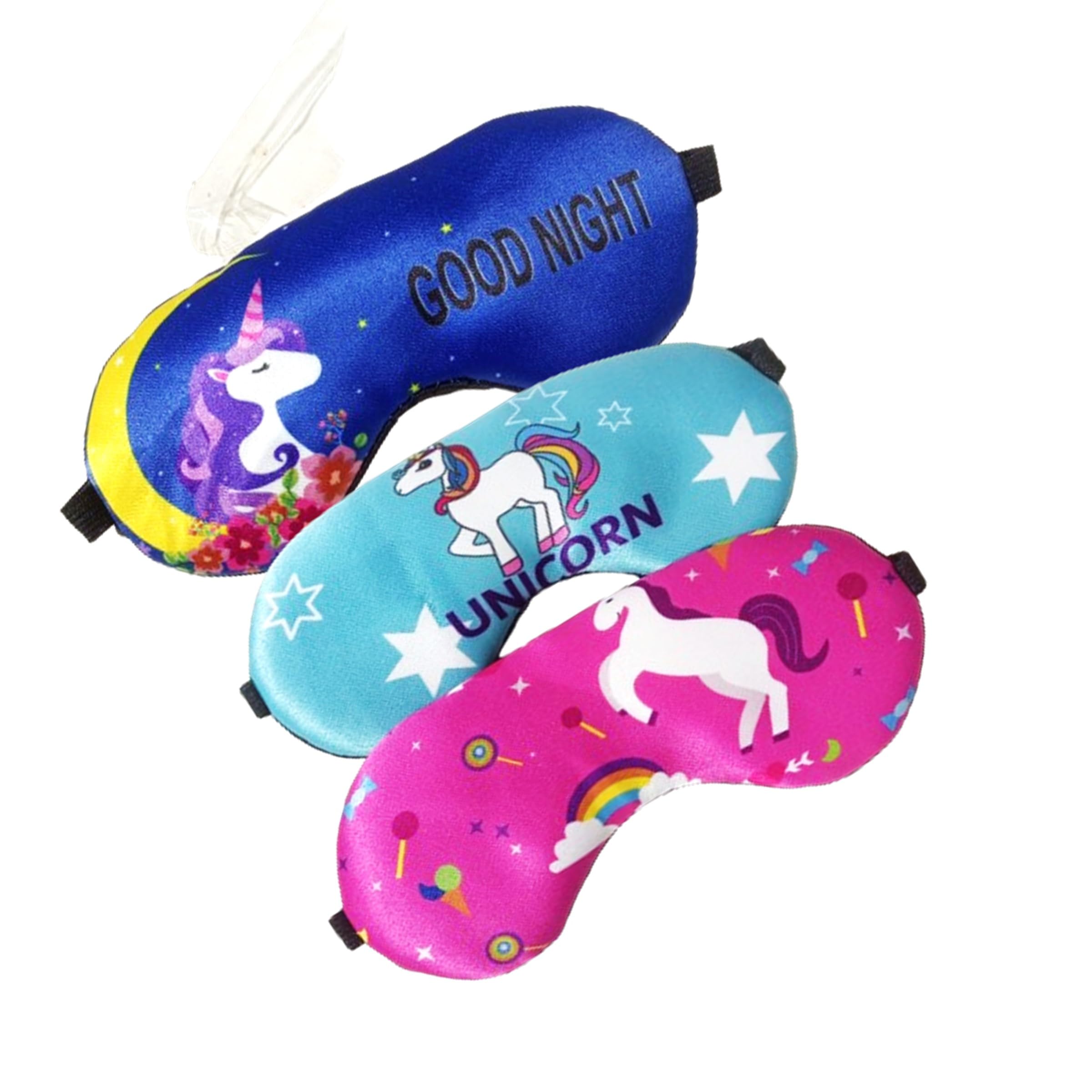 JELLIFY Pack of 2 Unicon Sleeping Mask for Girls Sleep Eye Cover Lightweight Cotton Fabric Blindfold Soft Eye Mask for Kids Teens Men Women (Assorted design)-image-45