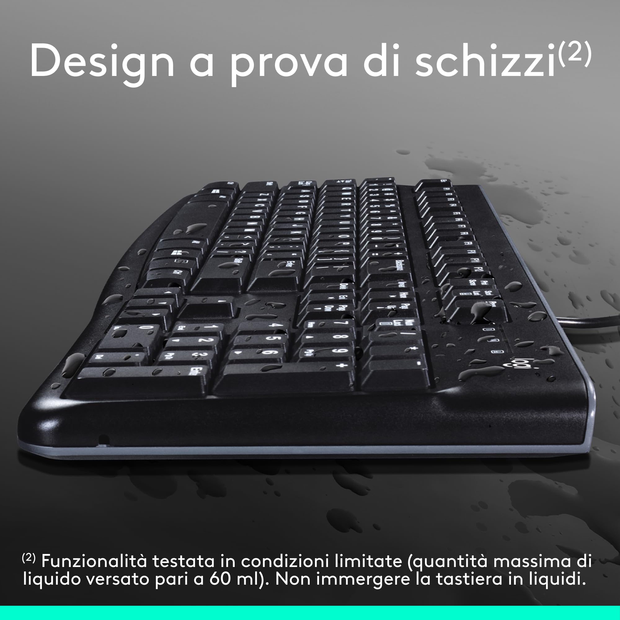 Logitech MK120 Combo Tastiera e Mouse con Filo per Windows, Nero