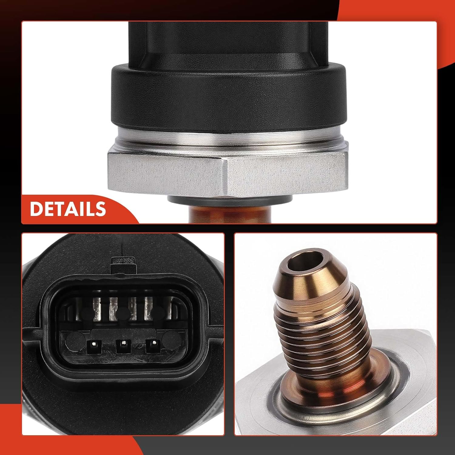 A-Premium Fuel Pressure Sensor [3 Pins] Compatible with Ford Escape 2017-2019, Fusion 2014-2020