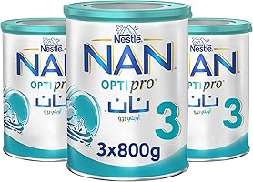 Nestle Nan Optipro Stage 3, 1 To 3 Years, Powder Milk Tin, 800G, 3 Tins Online ExclUSive Promotion Pack