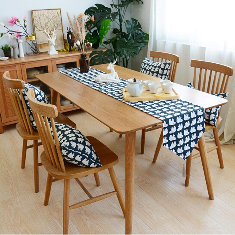 Table Runners AGYH Modern Simple Shoe Cabinet Table Flag Coffee Table Dining Table TV Cabinet Tablecloth Small White Bear Table mat 30100cm (Color : Little White Bear, Size : 30210cm)