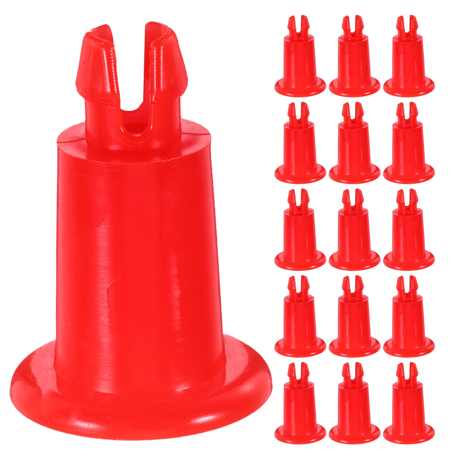 KOMBIUDA 20 Pezzi Supporto in Plastica Rossa per Bilancia Elettronica da Cucina, Piedini Livellanti Antiscivolo per Vassoio Bilancia Fino a 30 Kg