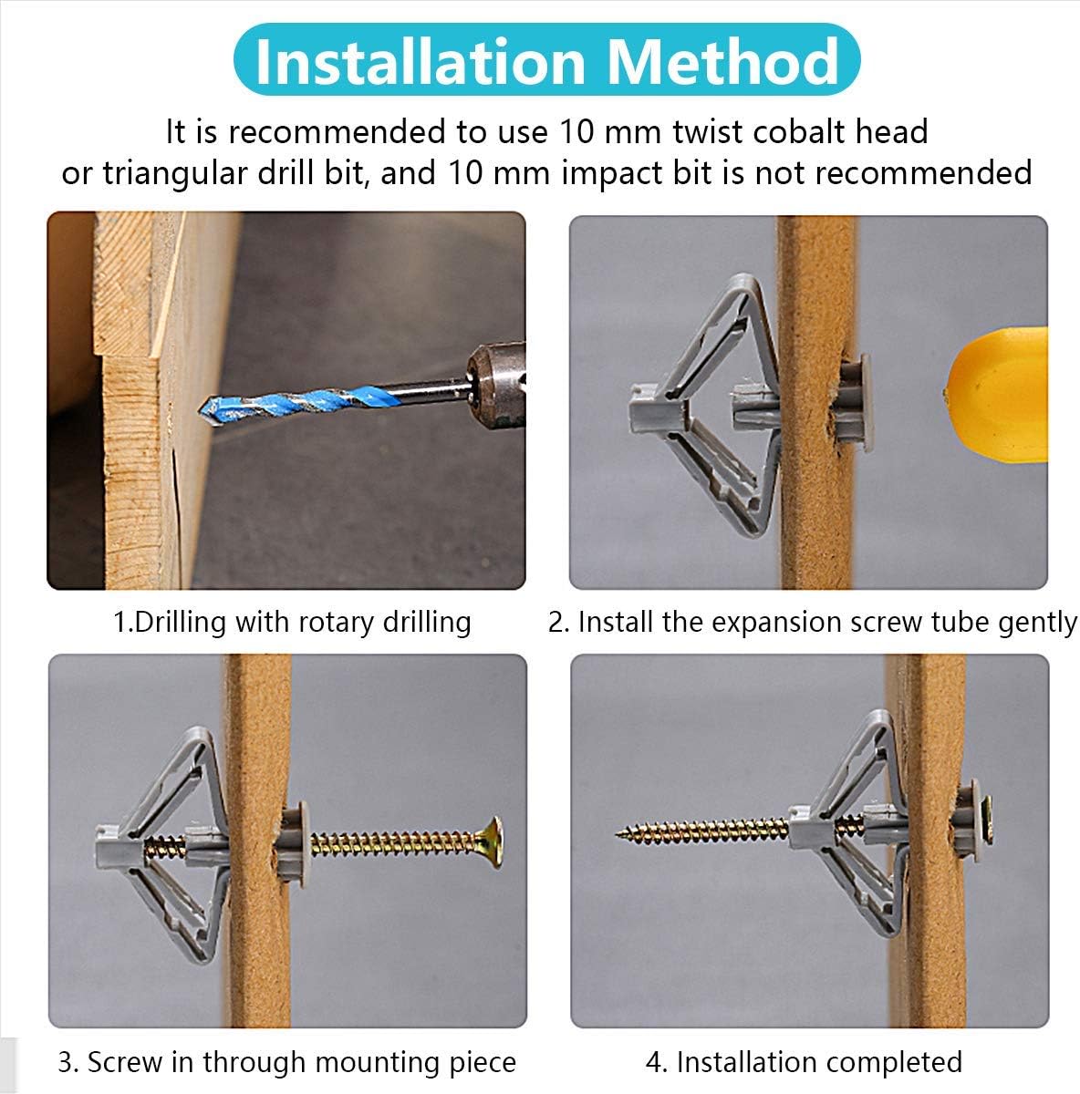 Gеt Dіѕсоunt оƒƒеr Drywall Anchor Kit - Drywall and Hollow-Wall Anchor Assortment Kit, for Drywall,Anchors, Screws, Wall Anchor Hooks, and Hollow-Door Toggle Anchor,100PCS / 50 Set Blасk Frіdау - 80% оƒƒ Drywall Anchor Kit - Drywall and Hollow-Wall Anchor Assortment Kit, for Drywall,Anchors, Screws, Wall Anchor Hooks, and Hollow-Door Toggle Anchor,100PCS / 50 Set