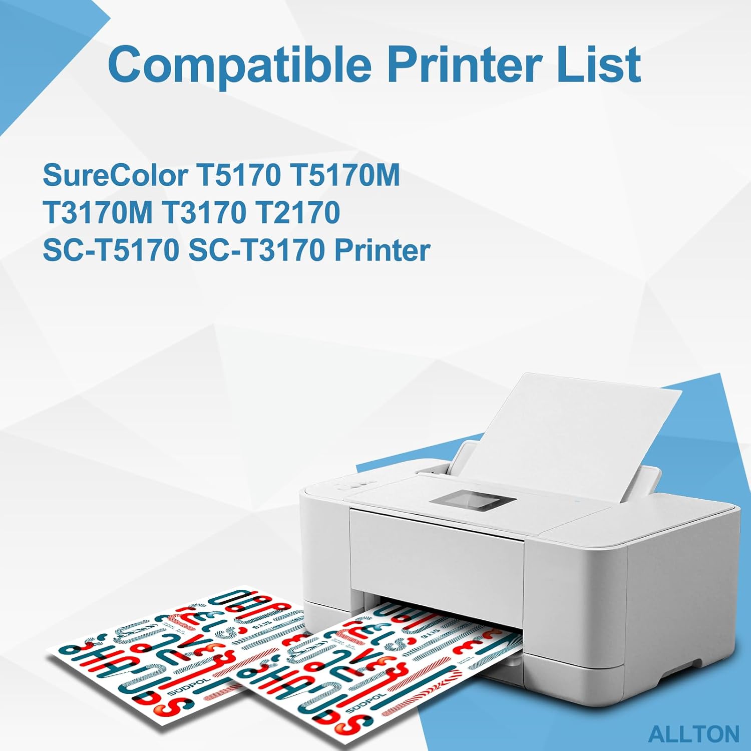 Remanufactured T40V Ink Cartridge with chip T40V120 T40V220 T40V320 T40V420 high Capacity Ink Replacement for SureColor T5170 T5170M T3170M T3170 T2170 SC-T5170 SC-T3170 Printer(4-Pack)
