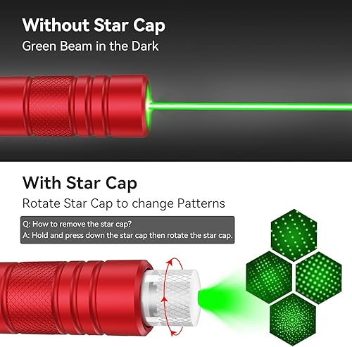 Miniatura 5 de Puntero láser verde recargable, puntero láser de alta potencia, bolígrafo láser recargable de 10000 pies de largo alcance de distancia potente láser