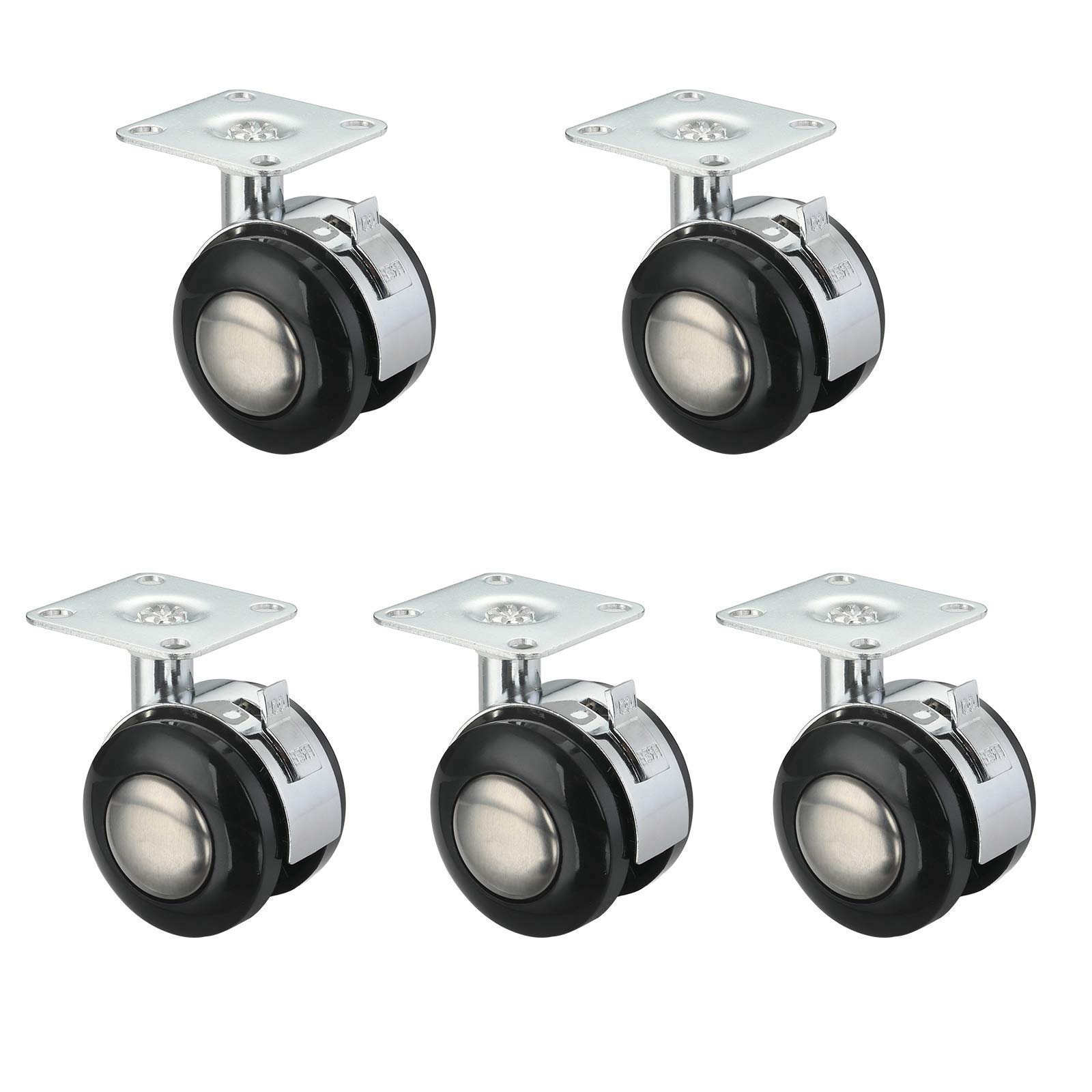 ruedas giratorias para muebles,5 ruedas giratorias para silla de oficina, ruedas giratorias para silla giratoria, ruedas giratorias de placa superior de metal, ruedas de plástico para carros