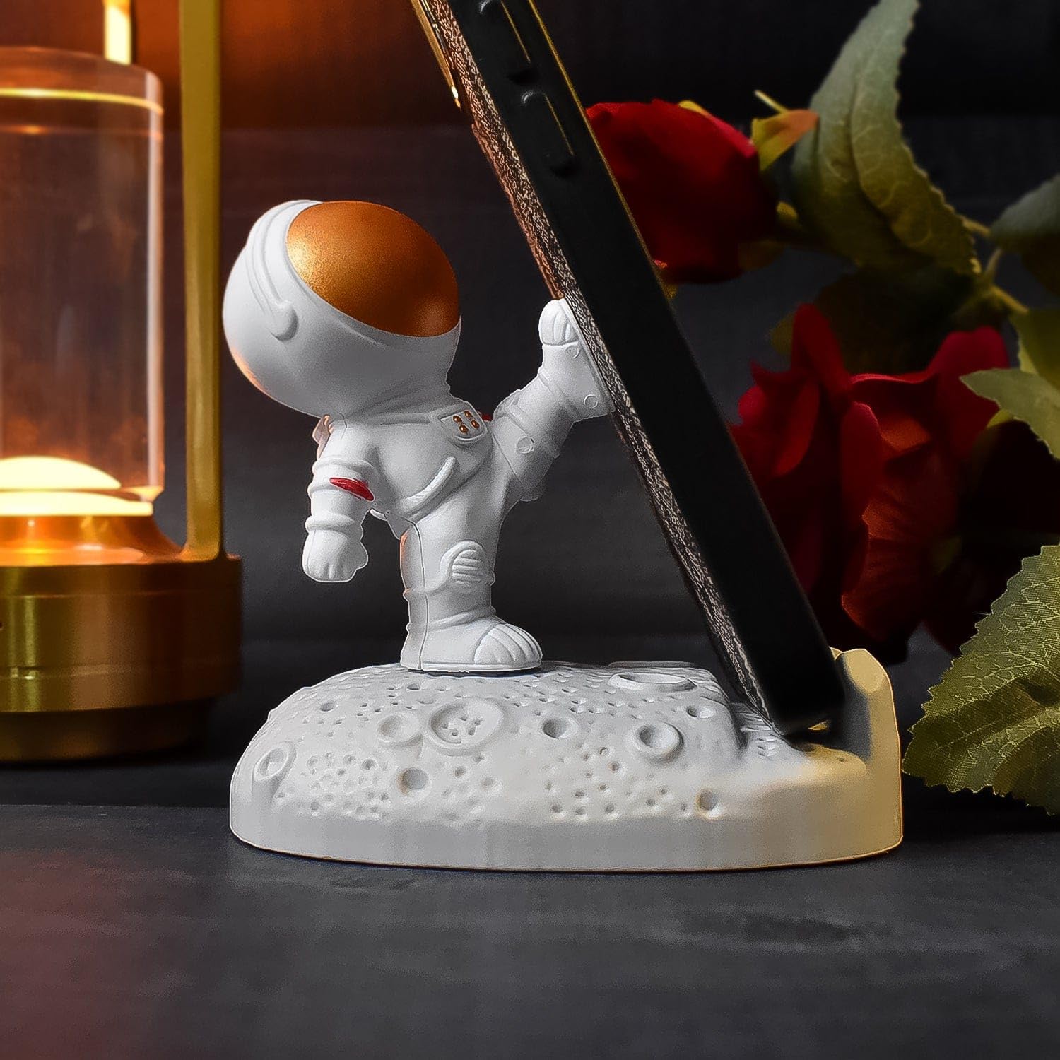 Supporto Per Telefono A Forma Di Astronauta – Porta Cellulare Da Scrivania, Base Antiscivolo, Regalo Creativo