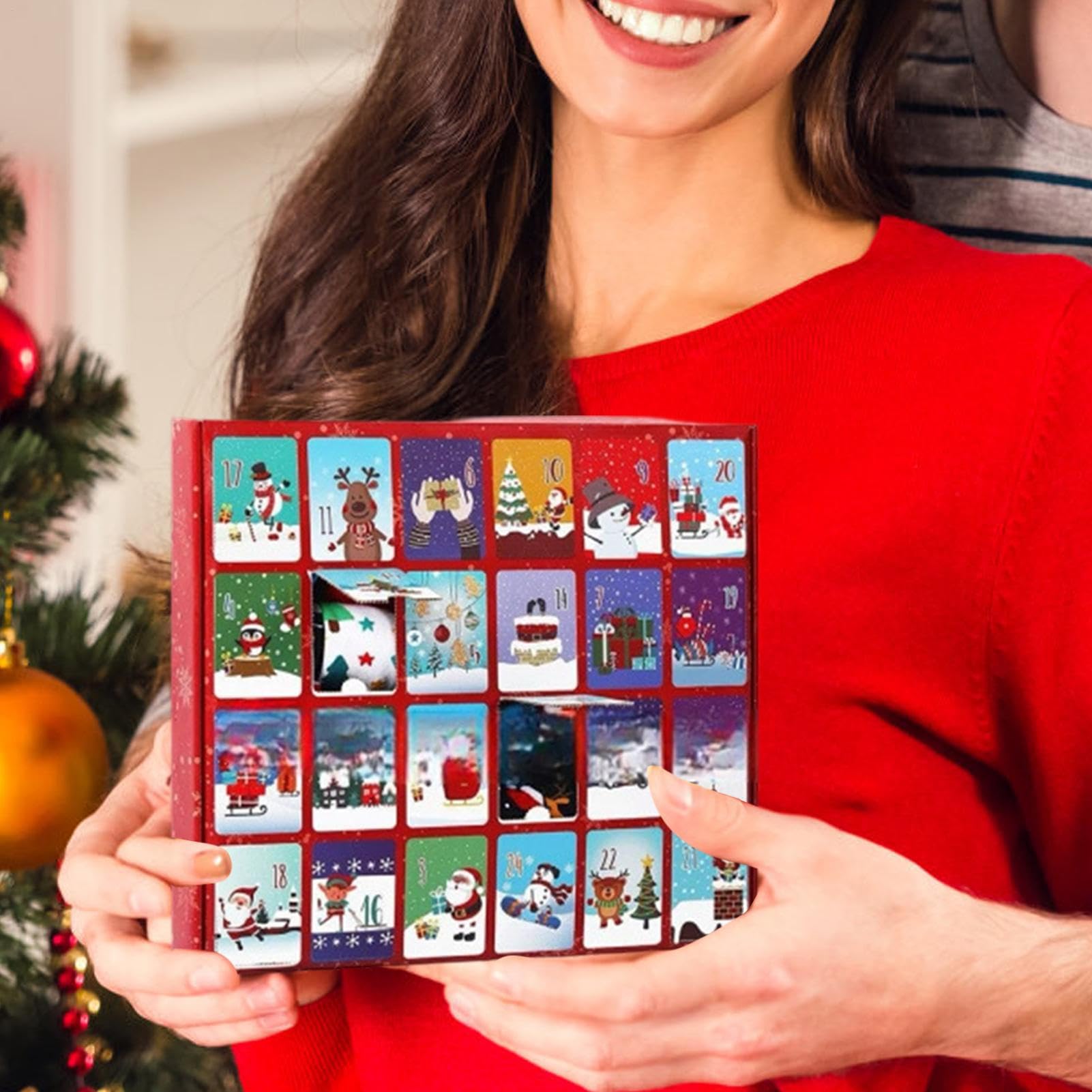 Adventskalender Spielzeug Weihnachts Winter Must-Have | 24 Tage Lustige Socken Adventskalender Für Frauen Für Männer Frauen Jugendliche Teenager Oma Sohn Tochter