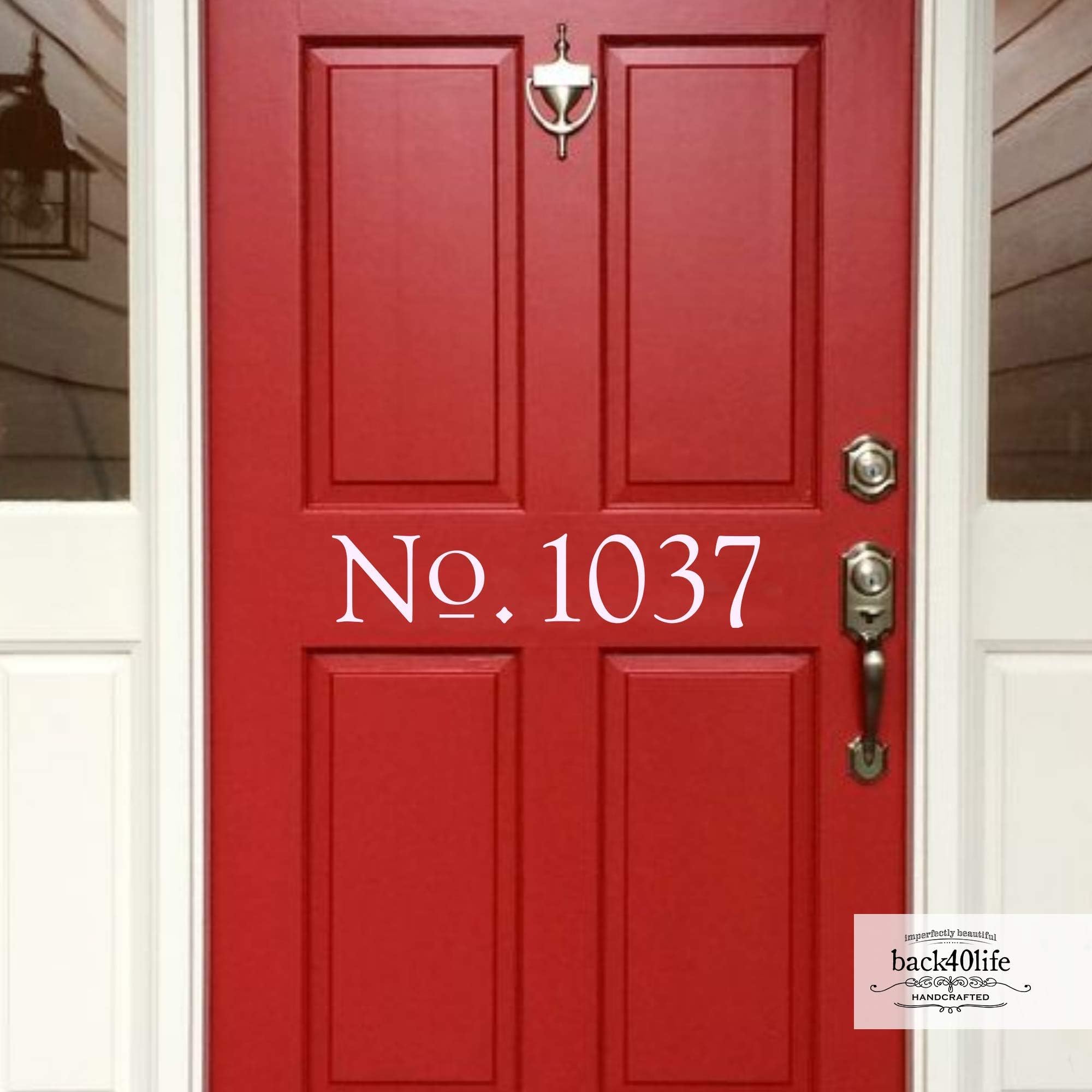 Back40life - House Number Door Decal (E-002a)
