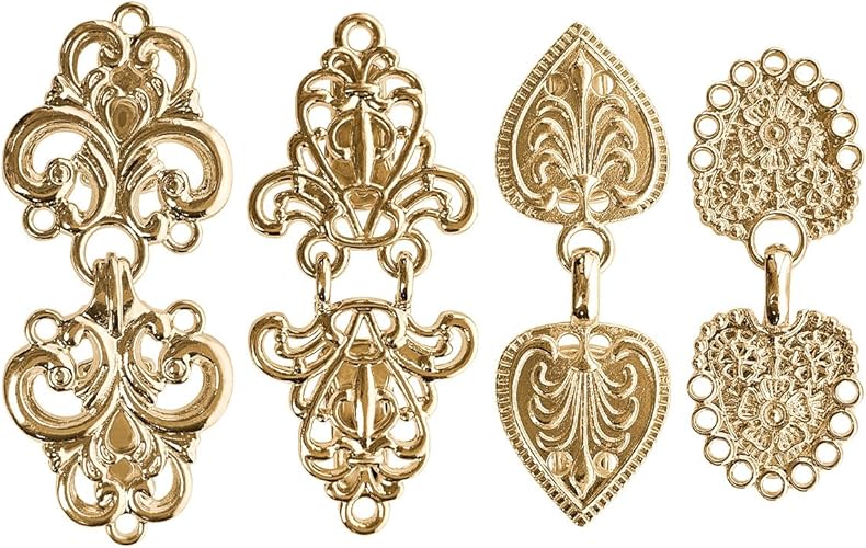 Vintage Shirt Clip - Dress Cinch, Cape Sweater Cardigan Shawl, Cloak Clips for Women - 4Pc