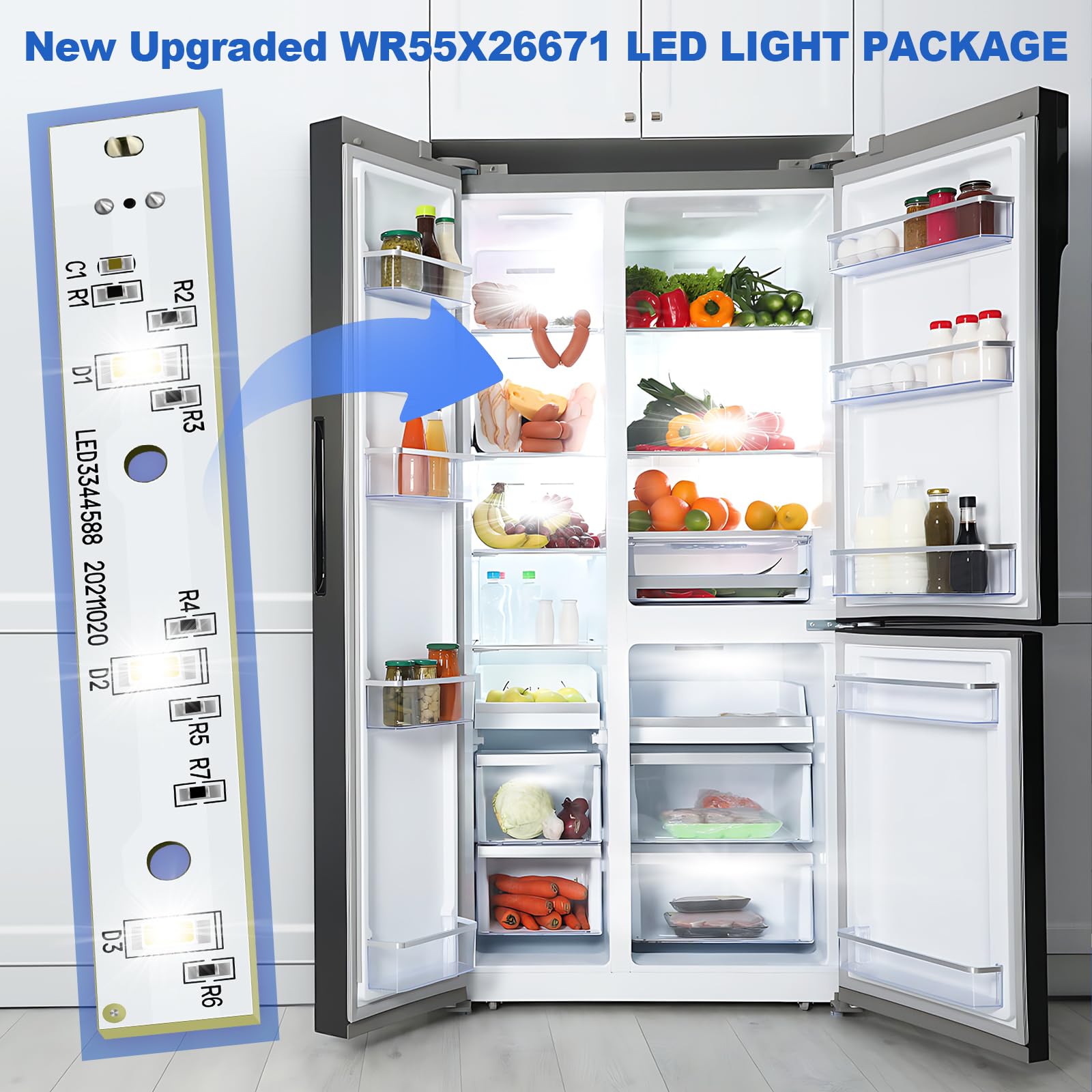 Wr55x26671 LED Refrigerator Light Board GE Refrigerator Part Ps11767930 Ap6035586(5 Pack) on Fridge.com - View 3