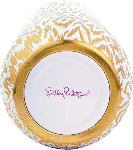 Miniatura 2 de Lilly Pulitzer Flauta de champán sin tallo de 10 onzas, vaso pequeño de acero inoxidable con tapa, vaso de metal aislado de doble pared, juego de