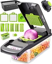 Vegetable Chopper and Slicer Dicer for Kitchen, 12 in 1 Onion Chopper Potato Cutter Food Chopper Veggie Chopper Salad Maker Dicing Machine Potato Fruit Chopper with Container