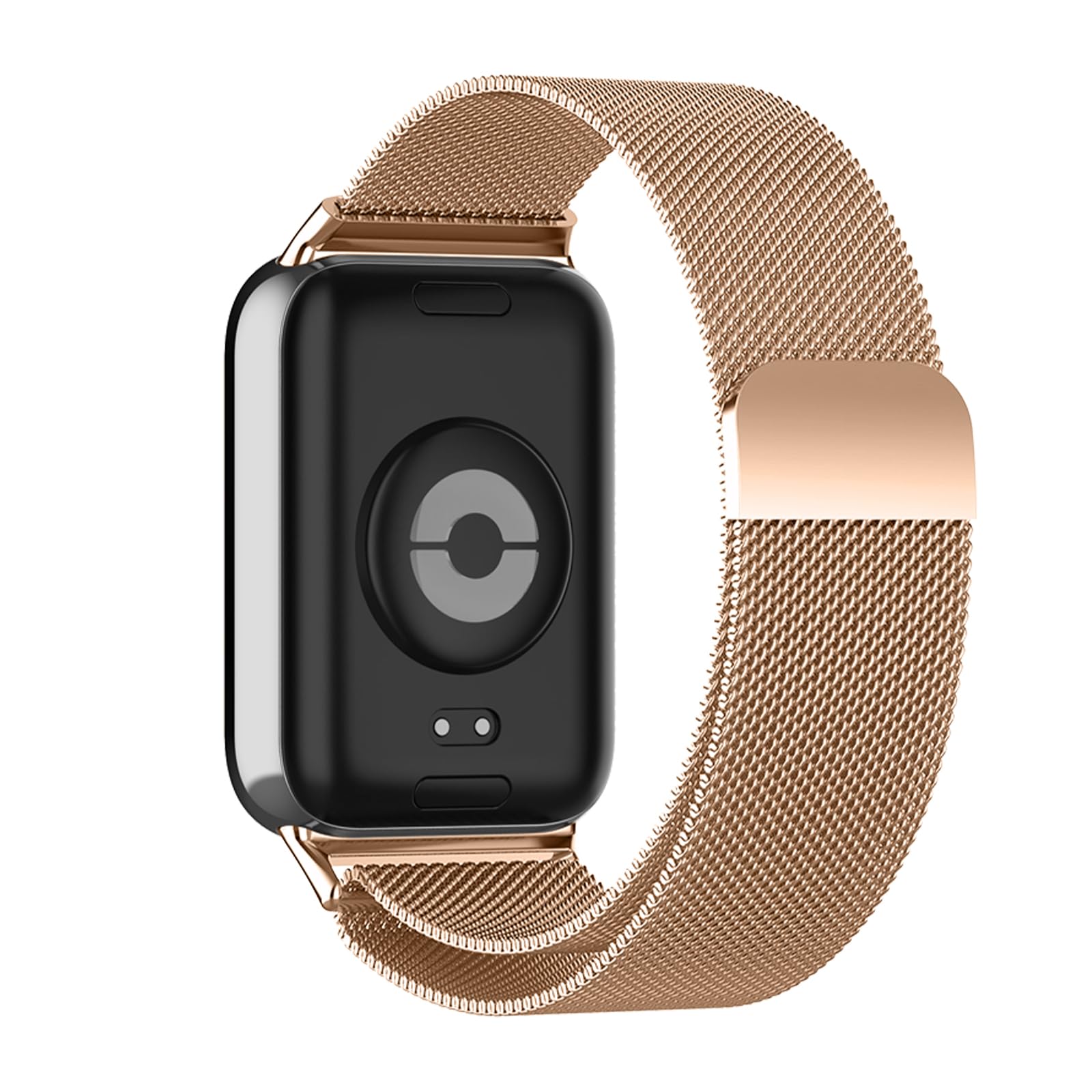 Correa de Metal para Xiaomi Smart Band 10 Pro/Xiaomi Smart Band 9 Pro/Mi 8 Pro, Correa de Acero Inoxidable, Magnética Ajustable Pulseras de Repuesto (Oro Rosa)
