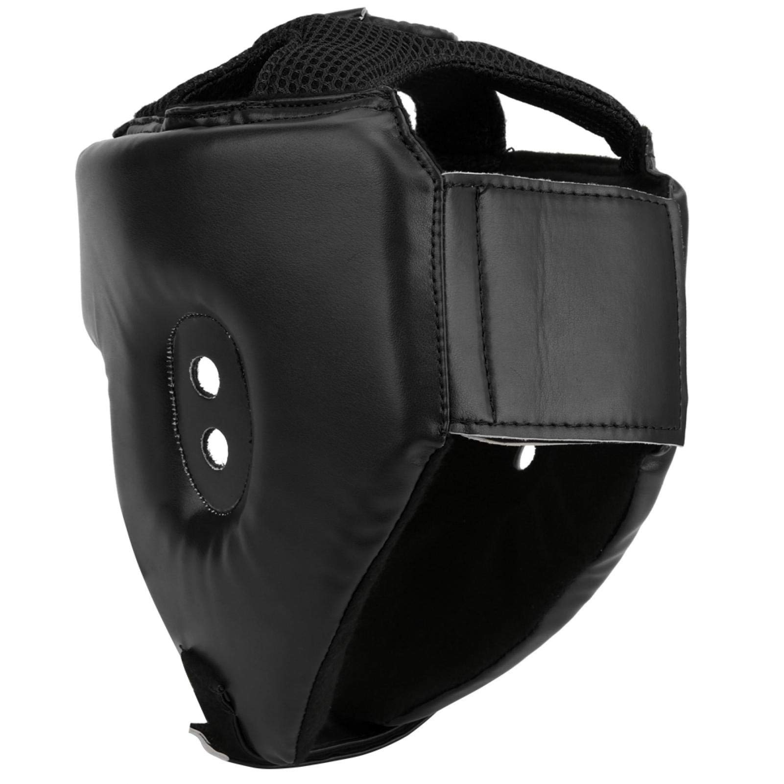 Casco de Boxeo Casco de Boxeo Cuero de PU Protector de Cabeza Ajustable Sanda Kickboxing Entrenamiento Defensa MMA Headgear