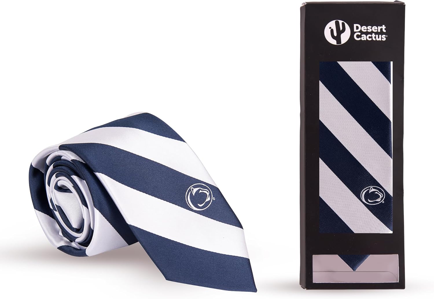 Desert Cactus Penn State University Neck Tie PSU Nittany Lions 100% Polyester Necktie with Logo, Officially Licensed - Image 4