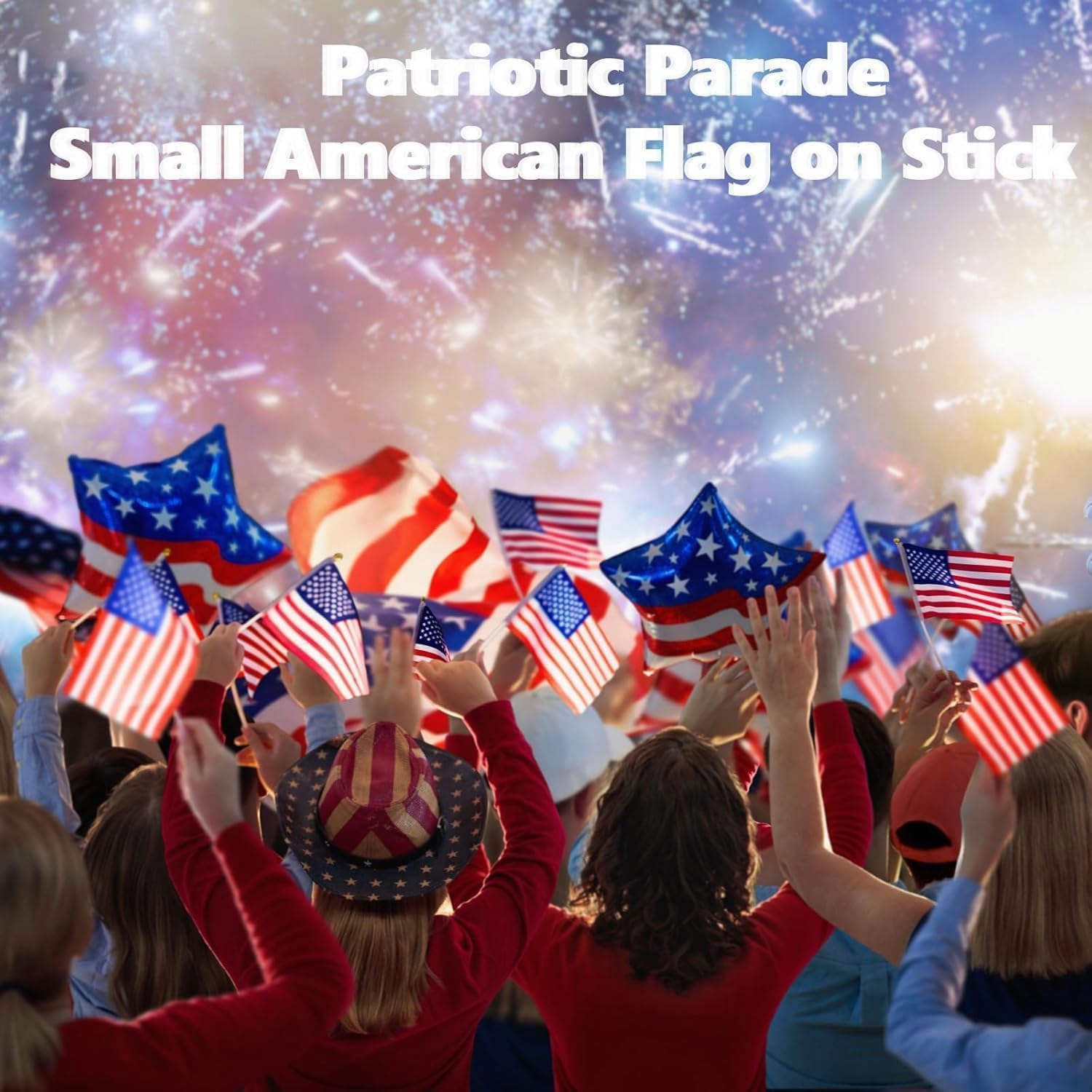 Batiyeer 1000 Pcs Small American Flags on Stick 4 x 6 Inch Mini 250 Anniversary USA Flags USA Flag Polyester 4th of July Decorations with Safety Golden Spear Top for Memorial Independence Day