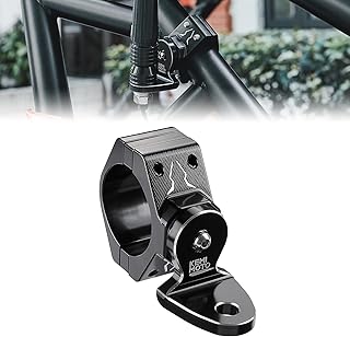 KEMIMOTO Whip Light Mount 1-Pack, Heavy Duty CNC Machined Aluminum 360° Adjustable UTV Whip Mount, Fit 1.75"-2" Roll Bar, Fit Light Flag Antenna